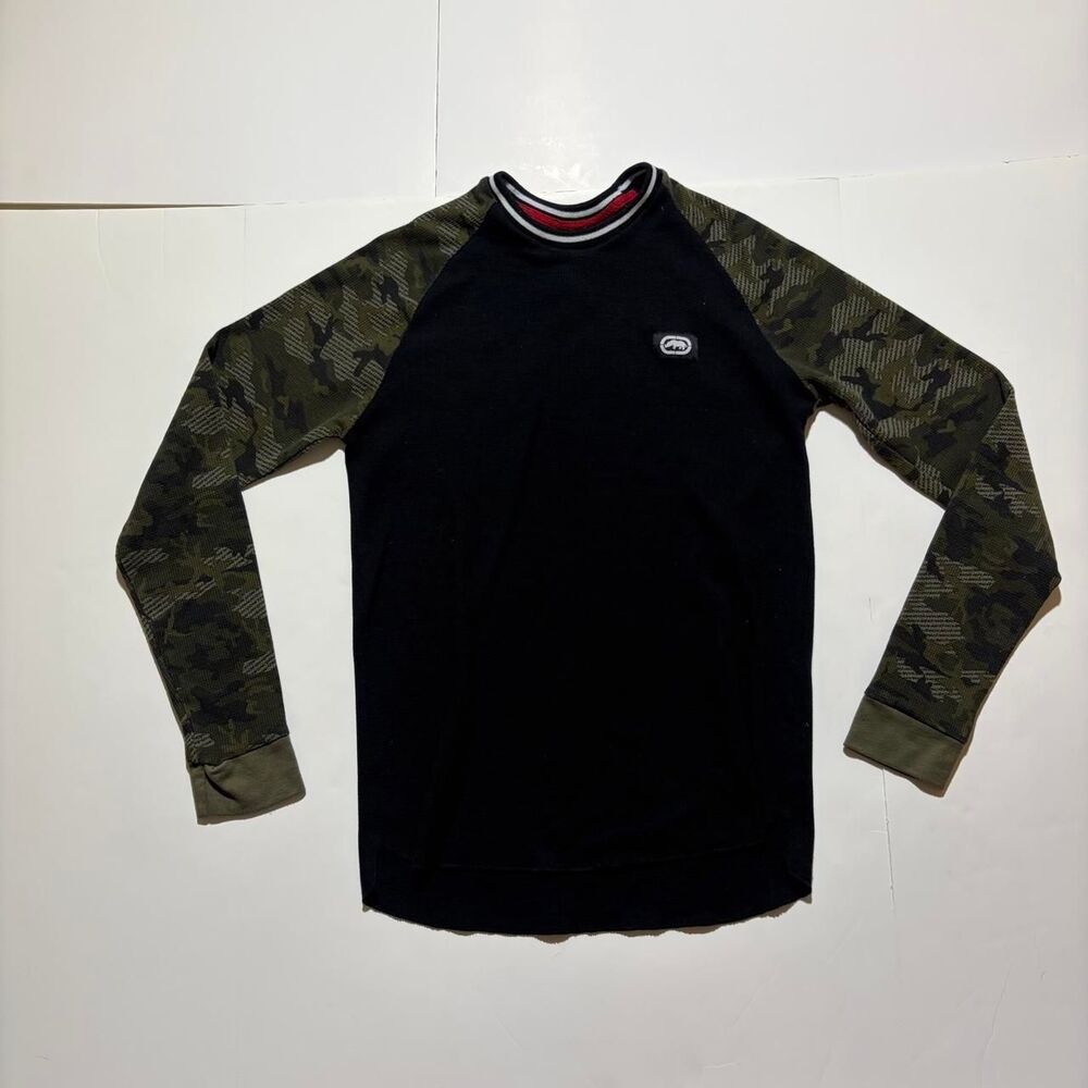 Ecko-unltd Men's Black and Green Shirt